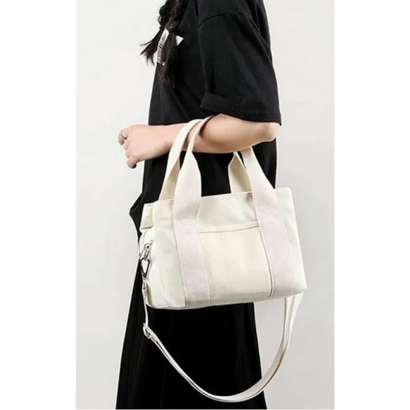 Handbags - Canvas Hobo Bag for Women Handbag Multi-pocket Shoulder Crossbody Bag NWT